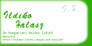 ildiko halasz business card
